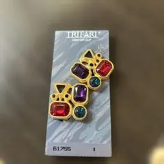 TRIFARI イヤリング マルチカラー ビジュー 未使用