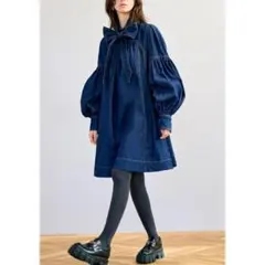 シモーン・ロシャ　ダメージ加工デニムワンピース シモーン・ロシャ ダメージ加工デニムワンピース - メルカリ