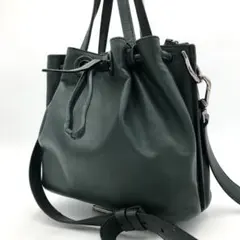 コールハーン 2way ショルダーバッグ 巾着 グランドアンビション グリーン