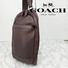 COACH コーチ レザー ボディバッグ ワンショルダーバッグ ブラウン