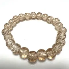 クラックビーズ　シャンパンカラー　ブレスレット