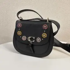 coach 花柄 レザー ショルダーバッグ