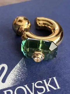 ★SWAROVSKIスワロフスキー ピアス【片耳用】ゴールド グリーンのサムネイル