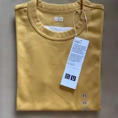 新品タグ付き　綿100% Uniqlo U クルーネックTシャツ イエロー　XSのサムネイル