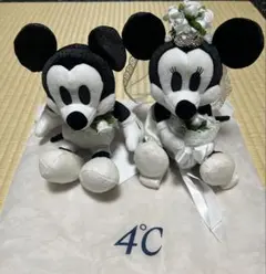 ミッキーマウス ウェディングぬいぐるみ 2体セット 4℃