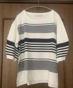 自由区　大きいサイズ44 ボーダーカットソー　未使用品