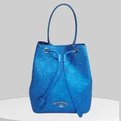 訳あり【 Vivienne Westwood 】 バケットバッグ メタルブルー