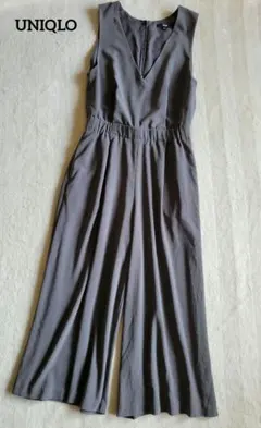 UNIQLO グレー とろみ サロペット S