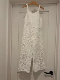 ZARA ホワイトオーバーオール 128cm