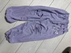 ダメージ加工 スリット スウェットパンツ 紫