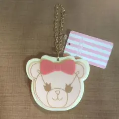 Samantha Thavasa オフホワイト クマ ミラーキーホルダー