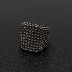 ヴィンテージ シルバー ブラック パンチ シンプル リング 指輪 13号のサムネイル