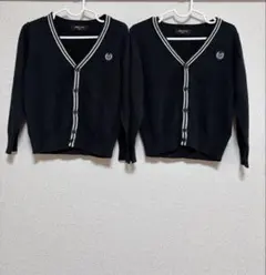 ネイビー　カーディガン　110サイズ　双子　入園式　卒園式