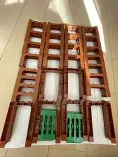 トミカ ミニカー用パーツ ブラウンとグリーン　橋脚　橋