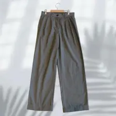 チュクラ chuclla セミワイドパンツ タック入り 無地 オフィス 6101