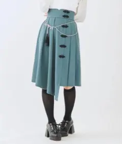 axes femme チャイナボタンアシメスカート