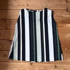 AZUL ストライプ柄 ノースリーブシャツ S