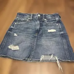GAP KIDSダメージ加工 デニムミニスカート 130cm