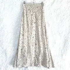 colony2139 柄プリント ロングスカート ハイウエストライトベージュ