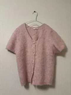 韓国製　半袖ニットカーディガン