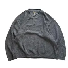 90〜00's L.L.Bean ヘンリーネックセーター XXL グレー