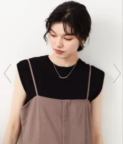 OPAQUE.CLIP オペークドットクリップ フレンチスリーブ　ニット