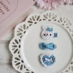 ୨୧ヘアクリップセットA-10୨୧ベビー&キッズ⑅﻿ハンドメイド⑅﻿