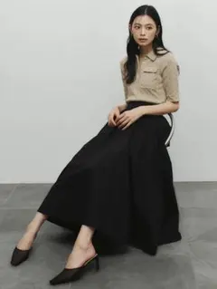 anuans ケーブルポロドッキングニットワンピース border - メルカリ