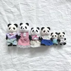 シルバニアファミリー パンダ人形セット お父さん お母さん 女の子 赤ちゃん