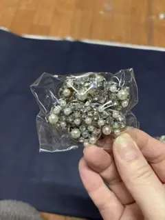 ❸ パールとクリスタルのヘアアクセサリー２個セット大衆演劇　成人式