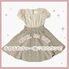 【CECIL Mc BEE 】ラビットファー袖♡ふんわり膝上ミニワンピース