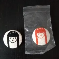 刺繍缶 缶バッジ 2セット