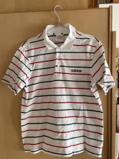 adidas ストライプ ポロシャツ
