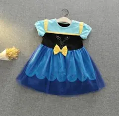 130♡ 女の子 ワンピース 子供 仮装 ディズニー アナ雪 コスチューム 半袖