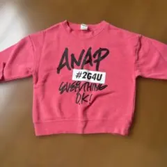 ANAP トレーナー ピンク ロゴプリントのサムネイル