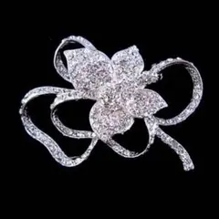 ダイヤブローチ♡ リボンブローチ