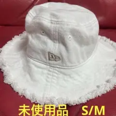 ニューエラ　ホワイト フリンジ バケットハット　S/M 未使用品のサムネイル