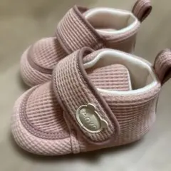 anyo ピンク リブ編み ファーストシューズ