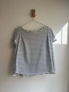 ⭐︎PLST ボーダー バックオープン 半袖Tシャツ M⭐︎