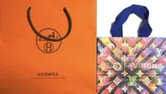 【未使用に近い】◼︎HERMES◼︎LOUIS VUITTON★紙袋2枚セット★
