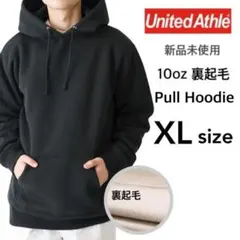新品 ユナイテッドアスレ 10oz プルオーバー パーカー 裏起毛 黒 XL