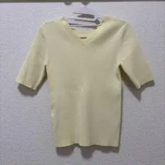 PLST プラステ UVカット レーヨンブレンド2WAYセーター イエロー　M
