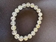 f*8様 【新品】天然石ブレスレット　ゴールドルチルクォーツ　9ミリ玉　22石