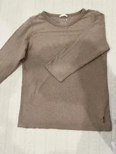 Gohemp オーガニックコットン ヘンプ 7分丈Tシャツ ブラウン ゴーヘンプ