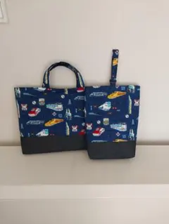 男子入園入学グッズ2点セット電車柄