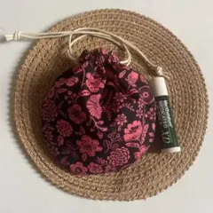 まんまる巾着◉花柄ピンク