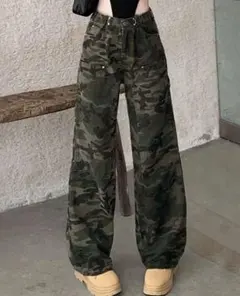 迷彩デニムパンツ