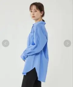 1_OF MINE 青 長袖シャツ