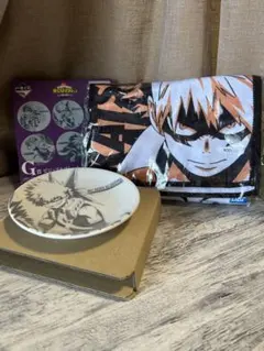僕のヒーローアカデミア G賞プレート　爆豪　J賞タオル
