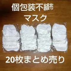 新品未使用 個別包装 立体布マスク 20枚 ホワイト 風邪 予防 アベノマスク